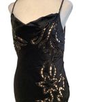 Cache  Black and Cream Fully Lined Silk Crocheted & Tassel Dress Size 6/8 Photo 2