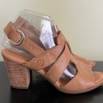Born Elly high heel dress sandal in tan leather Size 7 Photo 0