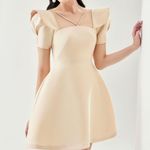 Boutique MOLLYNISTA Peony Mini Dress NWT Size S - Cream Photo 0