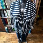 CAbi Boathouse navy striped nautical long M sweater Photo 1