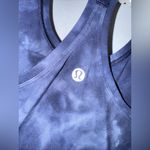 Lululemon  Lemon Blue‎ Marbled Short Racerback Tank Top Size 6 Photo 2