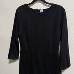 Old Navy  Black 3/4 Sleeve Crew Neck Sheath Dress Women's Size Medium Photo 3