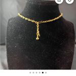 Vintage Avon Gold Tone Necklace with Green and White Beads Photo 3