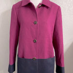 Brooks Brothers Ladies  346 Wool car coat two tone color blocked dress coat 12 Photo 0