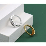 Boutique Unisex Solid Wrap 925 Sterling Silver Band Ring, Adjustable Photo 8