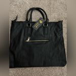 Lionel black Woven Tote Bag with Multicolor Pattern Photo 3