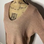 Magnolia Boutique Womens Blush Pink Long Sleeve V Neck Knit Sweater sz M Size M Photo 19