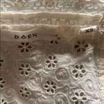 DOEN 🏹Docia Top Nutmilk EUC Cream eyelet puff sleeve top bow ribbon size small White Photo 5