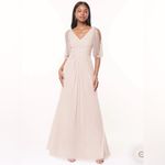 Azazie  Noila Rose Petal A-Line Pleated Mesh Bridesmaid Dress Size A14 NWT Photo 7