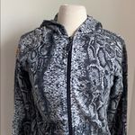 L.A.M.B. VINTAGE Snakeskin Print Zip Hoodie Womens Sz Large Black Grey Harajuku Y2K Photo 2