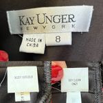 Kay Unger  Sleeveless Chiffon Silk Top Floral Ruched Bust Lined Size 8 EUC Photo 3