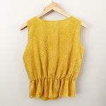 Jason Wu  x TARGET | Sleeveless Gold Yellow Fuzzy Peplum Top Blouse | Size Medium Photo 4