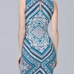 White House | Black Market Reversible Reversible Scarf-Print Knit Sheath Dress M Photo 2