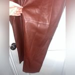 Candace Cameron Bure Faux Leather Pull On Lined Jogger Pants Raisin Brown Sz XL Photo 10