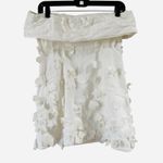 Anthropologie BHLDN  Floral Applique Mini Dress Womens Size XS White Bridal Photo 1