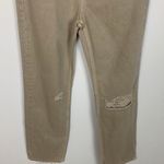 Free People High Rise Distressed Khaki Jeans Photo 7