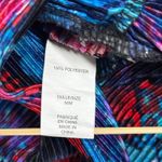 Suzy Shier  Shirt Blue Pink Floral Flowers Pleated Crop‎ Blouse Wrap Top Size M Photo 6