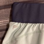 Fabletics Athleisure  Lined Biker Shorts Seafoam Navy Blue Size Med EUC #7951 Photo 4