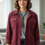 Chico's  dark rose blazer Bohosizw 3 Photo 0