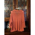 Cut Loose Linen Knit Sweater Size Large XL Orange Photo 1