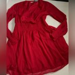 Loft Petite Small Vibrant Red Blouse Photo 0