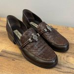 Brighton Holland Woven Leather Open Sided Loafers Flats Vintage Women’s Photo 0