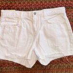L'Agence NWT L’AGENCE PARIS MID RISE AUDREY WHITE CUT OFF DENIM SHORTS Photo 0