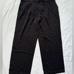 Theory Black Pleat Front Twill Wide Leg Pants 8 Photo 1