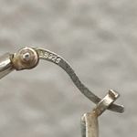 Vintage BB 925 Signed Sterling Silver 1” Squoval Hoop Earrings 3g Photo 8