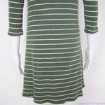 She & Sky green half-sleeve mini dress with white stripes , women's size S Photo 6