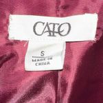 Cato NWT Burgundy Ruched Sleeve Button Front Blazer Photo 2