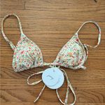 Peony Floral Bikini Top White Size XS Photo 0