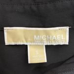 Michael Kors Zip Front Blouse Womens S Black Long Sleeve Gold Hardware Career Photo 5