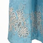 80’s Home Made Light Blue Embroidered House Dress Size M Photo 5