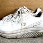 Skechers Toning Shoe Shape Ups Performance Sneakers Lace Up Leather White 8 Photo 3