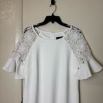 Ronni Nicole  Elegant White Lace Sleeve Dress Size 12 Photo 2