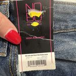 No Boundaries  Jr Size 21 Jeans Super High Rise Mom Destructed Relaxed Dark Wash Photo 5