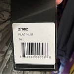 La Femme NWT Special Occasion Mother of the Bride Gray Lace Column Gown, Size 14 Photo 8