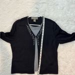 Norton Mcnaughton   Embroidered Silk Tank Cardigan Vtg Size PXL Photo 7