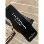 Liverpool Wide Leg Pants Women's Size S Cropped Beige White Striped Tie Waist Tan Photo 8