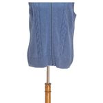 Pendleton  Zip Up Sweater Vest Blue Size XL Petite Cozy Coastal Minimalist Cotton Photo 6