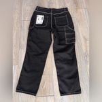 Simple Society Black carpenter Jeans with White Stitching 11/30 Photo 1