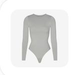 SKIMS  Gray Long Sleeve Bodysuit Photo 1