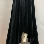 Cache Vintage Velvet Dress Halter Black Asymmetrical Hem Petite Embroidered Prom Photo 6