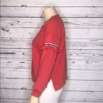 Lee NWT Size XL Pink Stripes Ruffle Trim High-Low Hemline Sweatshirt Top Photo 2