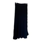 Pinko Black Pleated Knit Side Button Maxi Skirt Size Medium Photo 3