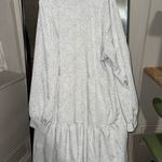 EXPRESS White Polka Dot Long Sleeve Dress Photo 3