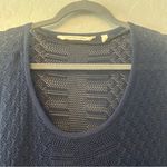 Soft Surroundings  navy knit pointelle poncho coverup size small/medium Photo 2