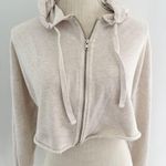 Lilyful Cream Cropped Hoodie Long Sleeve Photo 2