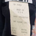 Vintage 90s City Triangles Blazer Animal Print Leopard Trim Fitted Black Small Photo 11